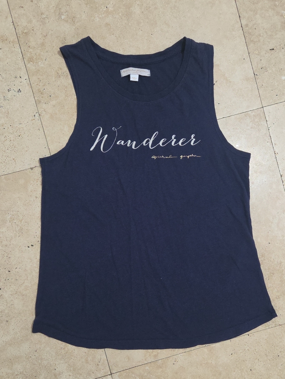Spiritual Gangster Wanderer Script Tank - Navy